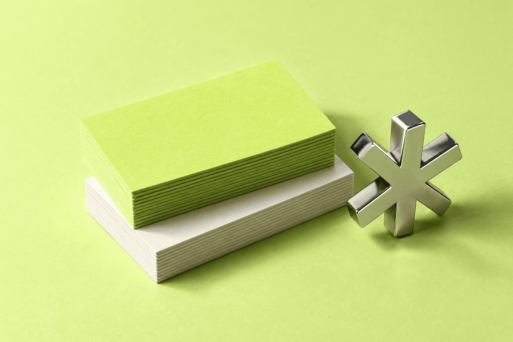 Branding work shown on printed pieces